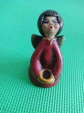 Thun Angelo angioletto piccolo rosso Ali verdi Portacandela portacandele vintage