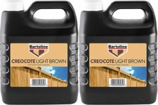 BARTOLINE CREOCOTE OIL BASED TIMBER TREATMENT CREOSOTE LIGHT & DARK BROWN 4L