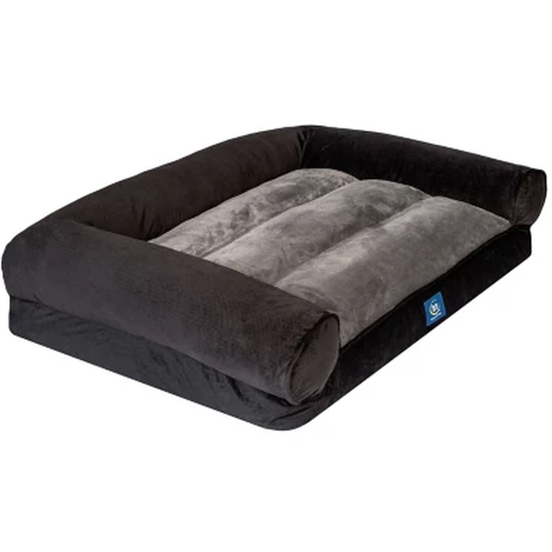 Serta XL round Bolster Couch Dog Cat Pet Bed, 40" X 30" (Choose Color