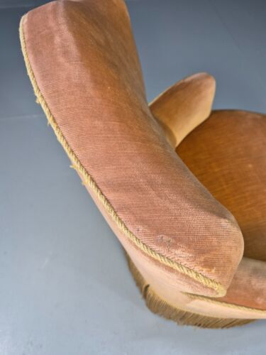 Vintage Danish Lounge Chair Gold Velour 1930s Boudoir Suite EB9136 VCLO - Picture 15 of 21