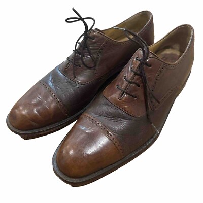 MEZLAN Nicola Oxford Dress Shoes Cap Toe Brown (Men display picture 1