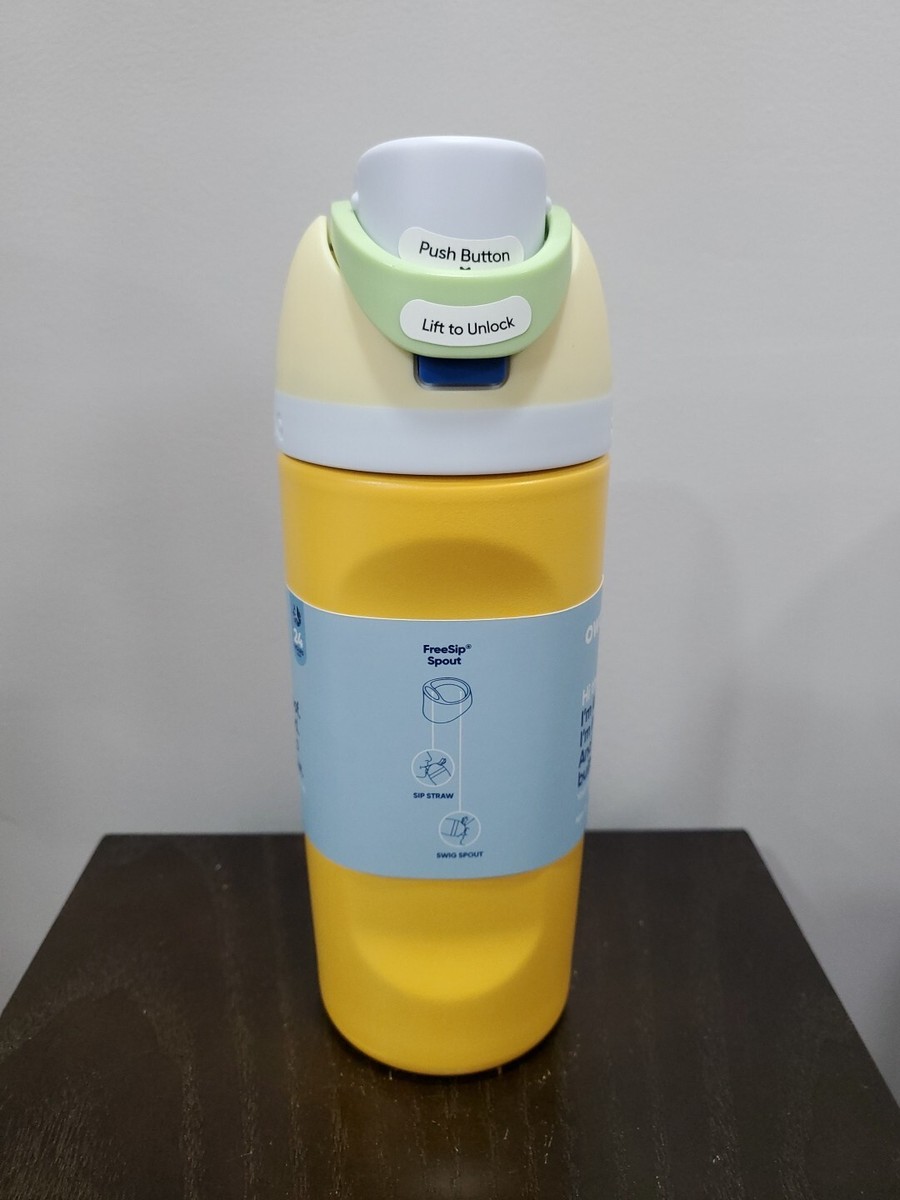 Owala FreeSip 子ども用水筒 イエロー 約475ml Owala Freesip KIDS Stainless Steel / 16oz / Color: Treasure