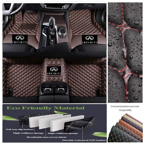 For INFINITI Q50 Q60 Q70 All Models Car Floor Mats Custom Waterproof Carpets - Bild 35 von 47