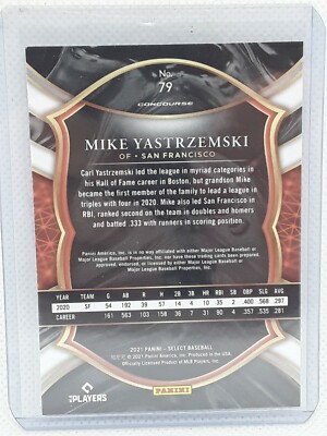 Mike Yastrzemski 2021 Select Baseball - Concourse Level #79 San