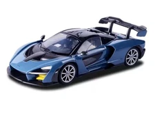 McLaren Senna - Gray Blue Metallic Diecast 1:24 Scale Model Motormax 79355BL-TS