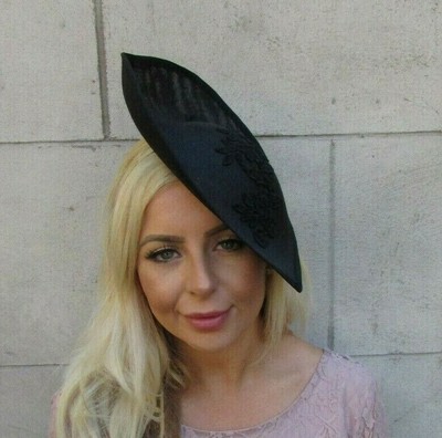 big black wedding hat