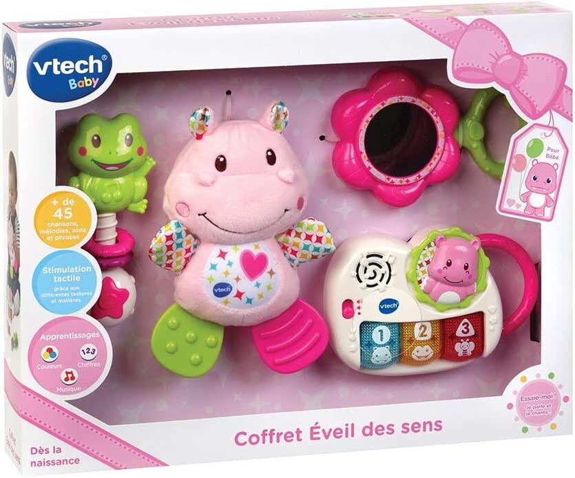 Coffret naissance rose VTech éveil des sens aux stimulations sonores