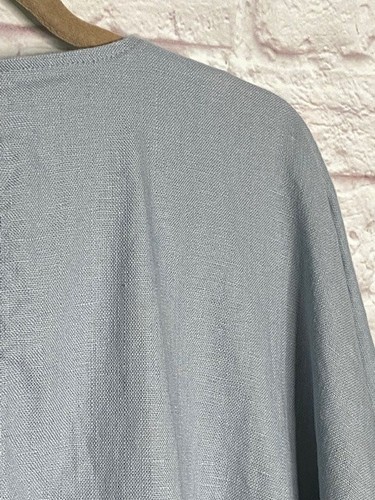 XL/1X/2X Neu Eileen Fisher babyblau Bio Leinen vorne Jacke Dawn 278 $ - Bild 9 von 12