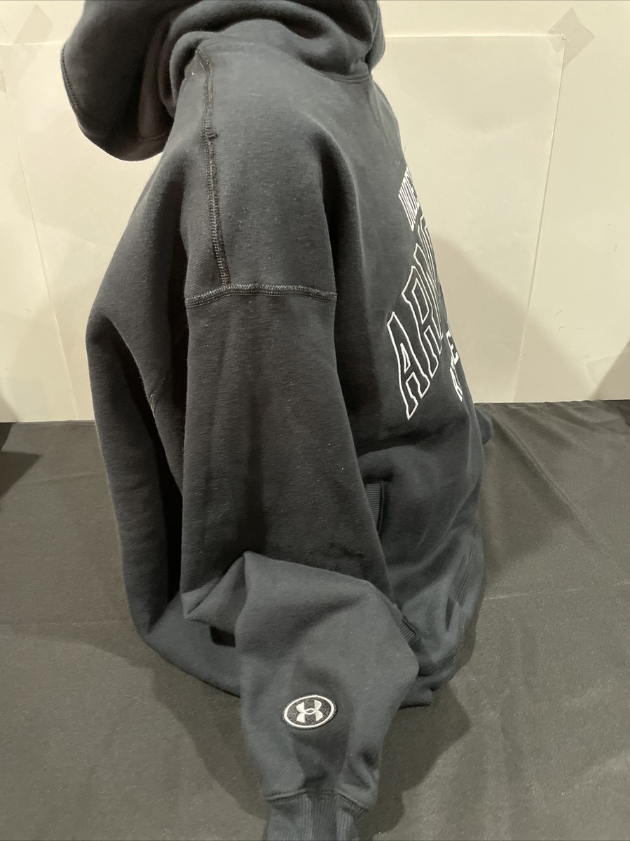 NWT Mens Large Under Armour Athletics Black Hoodie Logo Gym