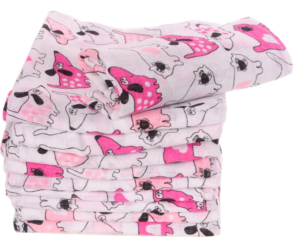 LA BORTINI Pañales de gasa finamente tejidos paños para escupir bebé paños de gasa toallitas para bebé juego de 1-20