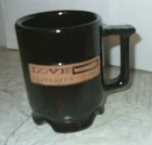 Frankoma Pottery Black Tan Love Envelopes Inc Accident Free 1993 Coffee Mug Cup