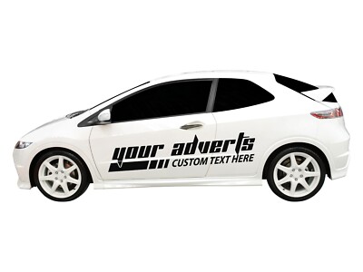 Custom Car Advert Shop Outdoor Sticker Commercial Sign Vinyl Decal 50cm ...
