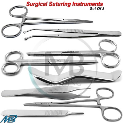 Surgical Suture Stitch Scissors Needle Holder Medical Forceps Dissecting Tools