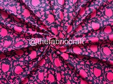 Indian Cotton Floral Print Fabric, By The Yard Fabric, Dressmaking Fabric