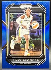 2023 Panini Prizm WNBA Basketball Crystal Dangerfield Blue #123/175 Dallas Wings