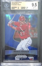 2015 Panini Prizm Blue Prizm #120 Mike Trout No 45 of 75 BGS 9.5