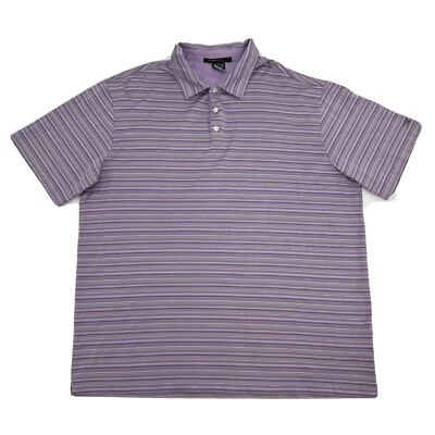 Purple Tiger Woods Golf Shirts Men's Nike Dri-Fit Tiger Woods