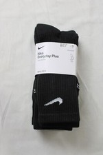 Nike Unisex 3 Pack Everyday Cushioned Low Cut Crew Socks TS8 Black Medium NWT