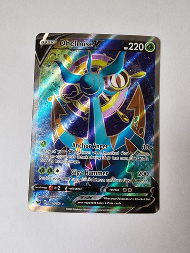 Dhelmise V (Full Art) 187/202 Ultra Rare Sword & Shield Base Set Pokemon TCG