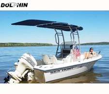 Dolphin Pro2 T Top + Extension Bimini Kit Total 118in Long Shade Black Canopy