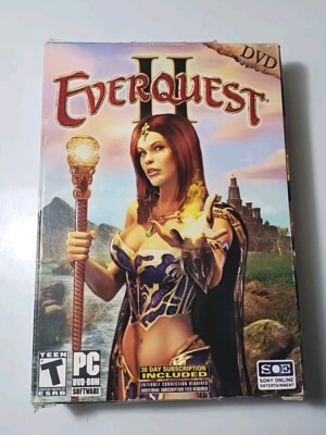 NEW EverQuest II 2004 Sony PC DVD-ROM Box Set - Includes Map, Manual, Inserts 
