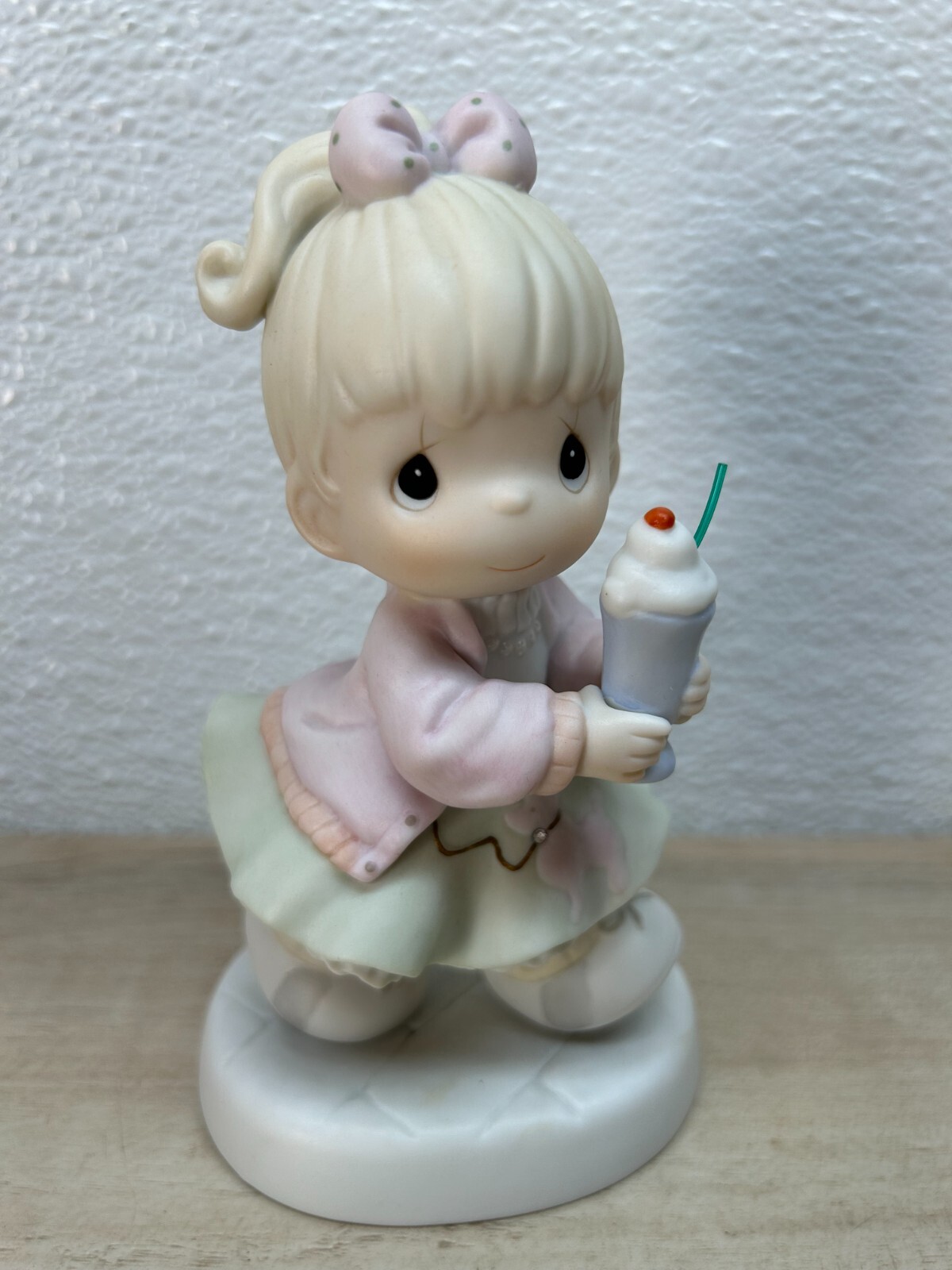 1996 Enesco Precious Moments Our Club Is Soda-Licious Porcelain Figurine