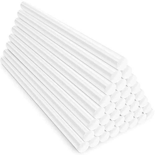 White Colored Full Size Hot Glue Sticks