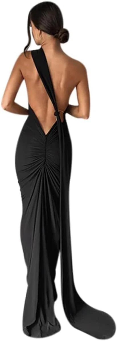 Sexy backless sleeveless maxi dress top