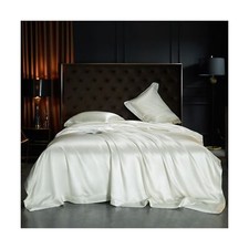YOUR MOON 25 Momme Mulberry Silk Duvet Cover King Size, 3 PCS Set Top Grade L...