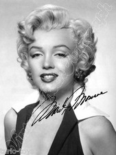 MARILYN MONROE - print signed photo - foto con autografo stampato