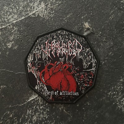 UNBOUNDED TERROR - NEST OF AFFLICTION OFFICIAL PATCH DEATH METAL BLACK BORDER
