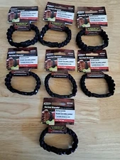 Lot Of 7 SecureLine 550lb Military Grade Paracord Survival Bracelet Medium. #D24