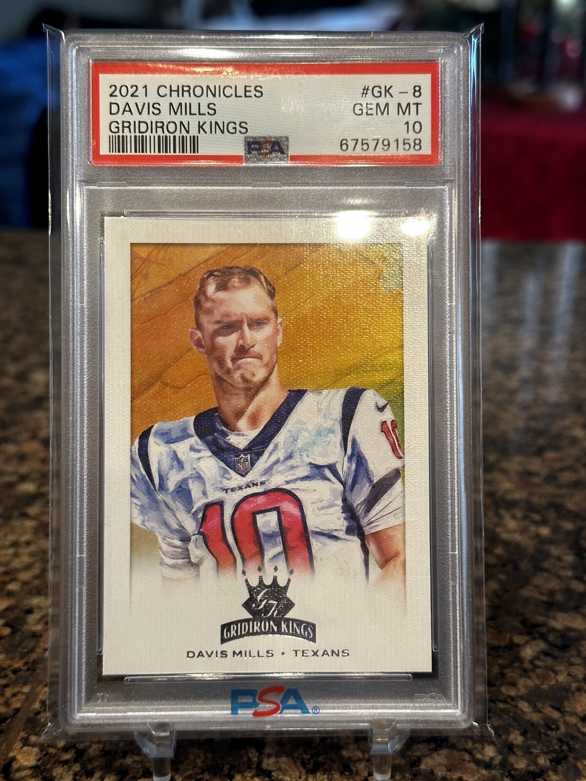 2021 DAVIS MILLS Panini Chronicles Gridiron Kings GK8 RC Rookie PSA 10 GEM