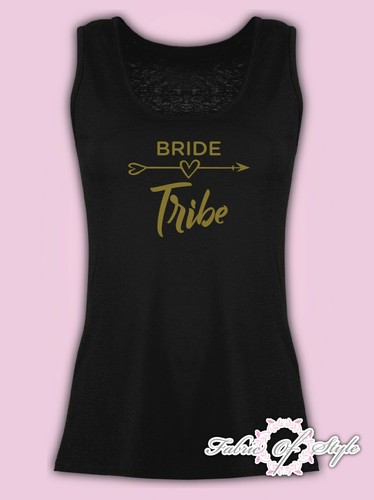 Vest Tank Top Hen Do Party Bride Tribe T-shirt Ladies Female - Picture 3 of 3