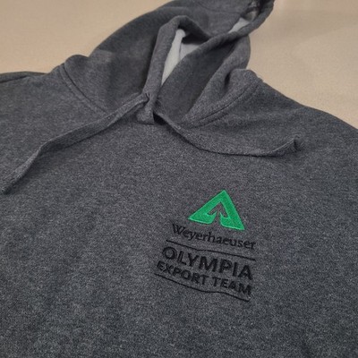 Weyerhauser Hooded Sweatshirt Gray XL Olympia Export Team /A5