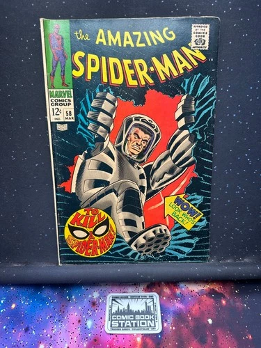 Amazing Spider-Man #58 Raw GD/VG 1st App Spider Slayer 1st PRT HTF VTG Comic '67