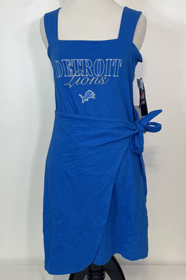 Womens Wear by Erin Andrews Detroit Lions Wrap Sundress Blue NWT Sz S