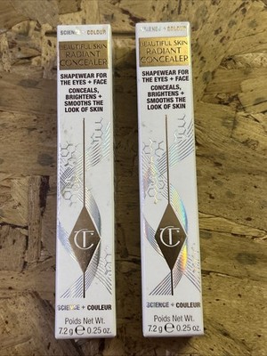 2-Pack Charlotte Tilbury Beautiful Skin Radiant Concealer #3 FAIR 0.25oz
