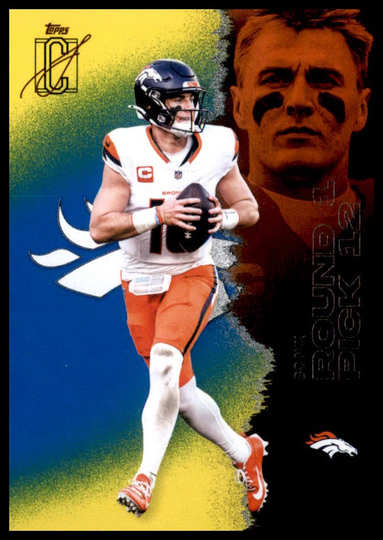 2025 Topps Signature Class #18 Bo Nix Blue & Yellow