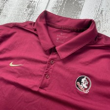 Nike Dri-FIT Florida State Seminoles Maroon Gold Polo Shirt