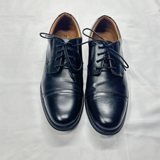 George Men's Black Cap Toe Lace-Up Oxford Dress Shoes US 11