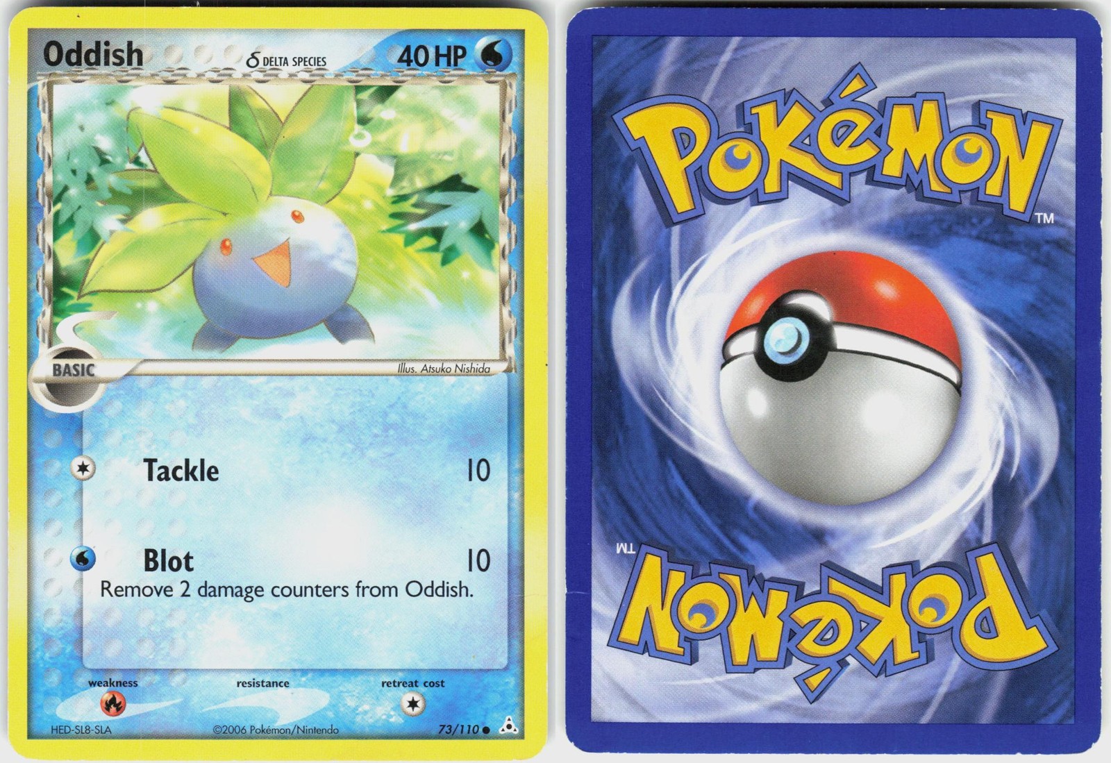 Oddish 73/110 Common Holon Phantoms Pokemon MP