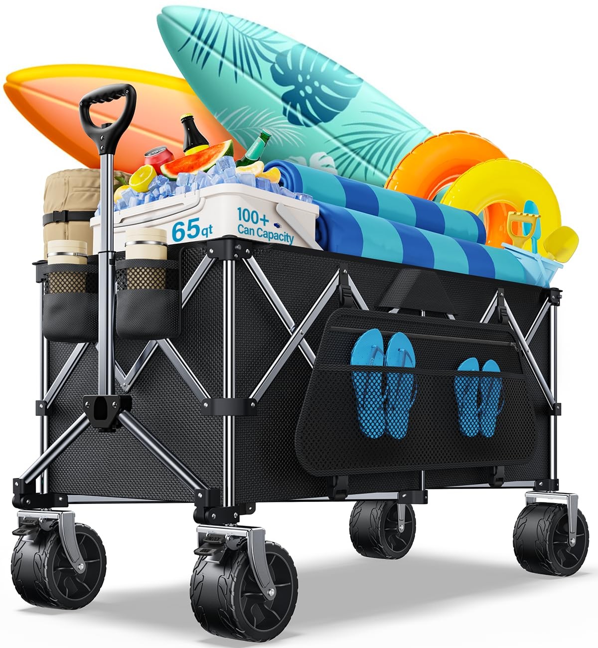 СКЛАДНАЯ ТЕЛЕЖКА EVERYFUN PRO СКЛАДНАЯ УНИВЕРСАЛЬНАЯ ТЕЛЕЖКА-УНИВЕРСАЛ - ЧЕРНЫЙ