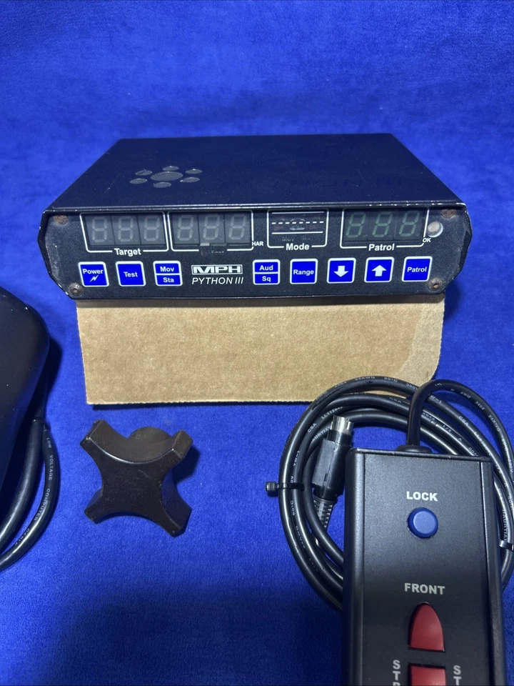 Sistema de radar policial MPH Python III 3K banda con control remoto y antena 990846 990831 Foto 3 de 4