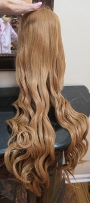 Top Long Wavy Hand Tied Copper Wig 26 Inch