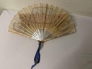 Antique D Samuel’s lace And Sequin Fan With Original Box