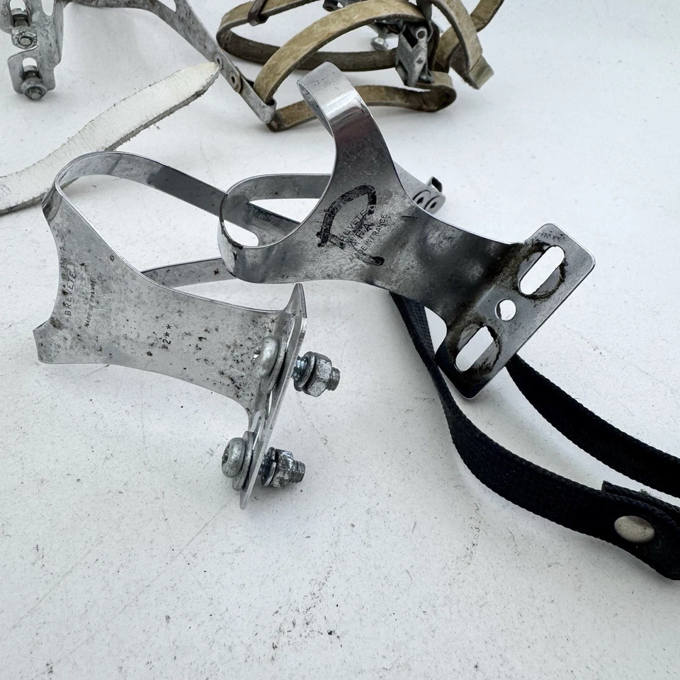 De colección Christophe Pinzas para Puntera LOTE 8 Correas Pedal Años 80 70 Carrera Bicicleta Eroica B03 Foto 4 de 4