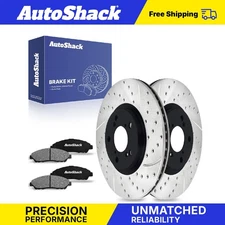 Front Drilled Slotted Brake Rotors Ceramic Pads for Honda Pilot Acura MDX