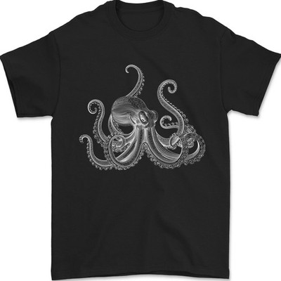 An Octopus Scuba Diver Deep Sea Diving Mens T-Shirt 100% Cotton