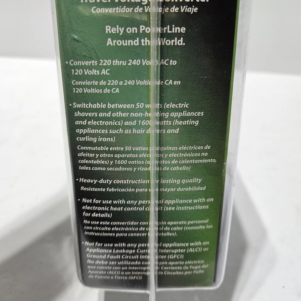 Power Line Global Travel Voltage Converter with Adapters Europe Australia Africa - Image 3 of 3